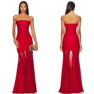 Deme by Gabriella Dahlia Maroon Burgundy Red Gown